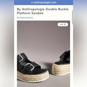 NEW Anyhropologie double buckle sandal. Size 9. Brown. Brown no longer in store.